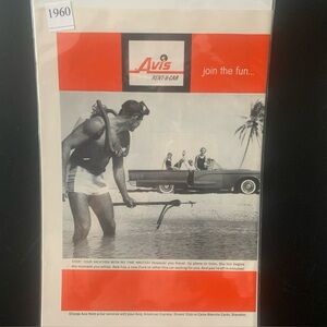 Vintage 1960 Avis Rent A Car Join The Fun New Ford Or Other Ad Advertisement